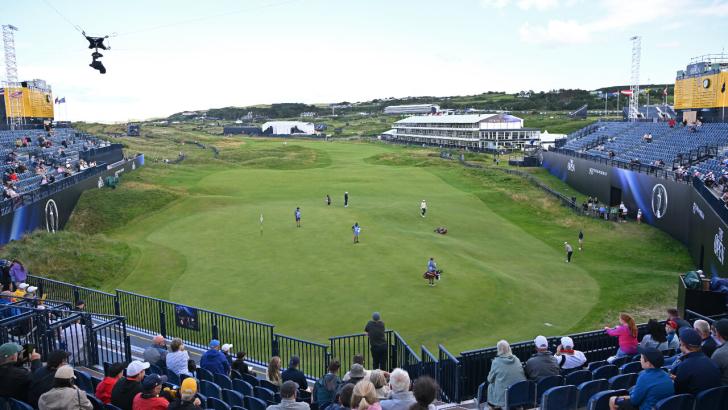 The 18th green at Royal Portrush